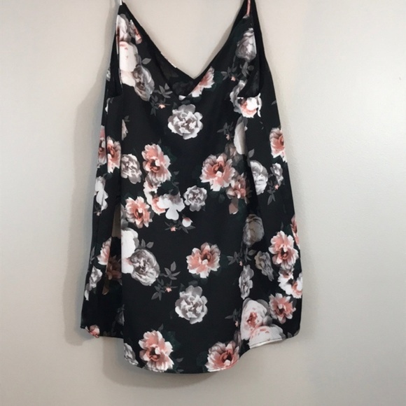 *sold*Calvin Klein Floral Rose Pattern Top Sz M - Picture 3 of 6